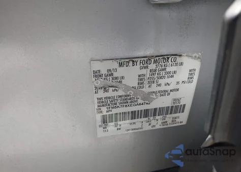 2014 Ford Explorer Limited z USA, uszkodzony, nr VIN 1FM5K7F8XEGA64742